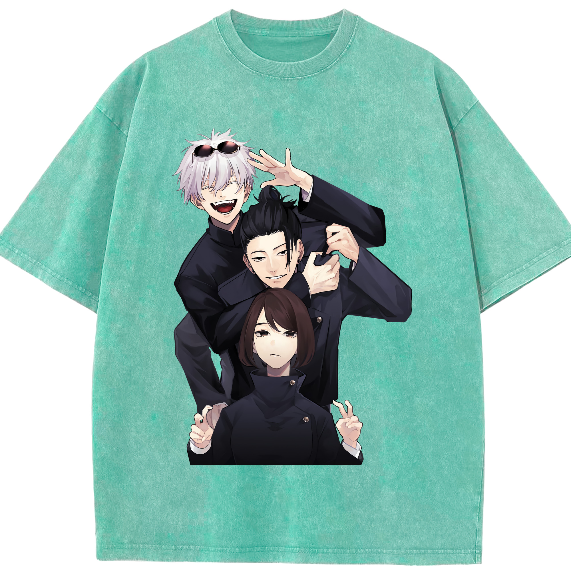（画像用） 呪術廻戦 Jujutsu Kaisen 綿100% ヴィンテージ風 半袖Tシャツ（フロントプリント）